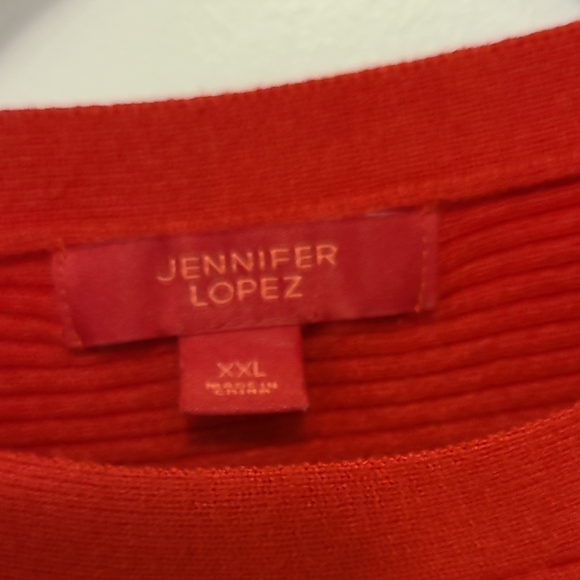 Jennifer Lopez Vibrant Red Knit Top - Picture 4 of 4